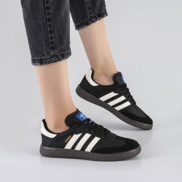 کفش و کتانی زنانه و دخترانه مدل آدیداس سامبا ADIDAS_SAMBA رنگ مشکی سفید کد F117